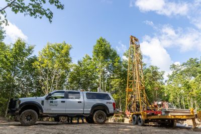 A truck at a research site.