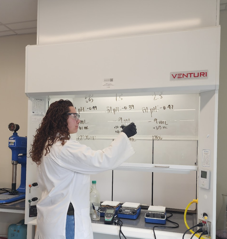 Maggie in lab
